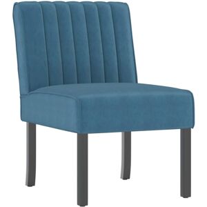vidaXL Slipper Chair Blue Velvet - Slipper Chair vidaXL Slipper Chair Blue Velvet - Slipper Chair