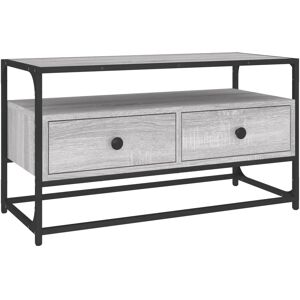 vidaXL Grey Sonoma TV Cabinet - TV Stand with 2 Drawers vidaXL Grey Sonoma TV Cabinet - TV Stand with 2 Drawers