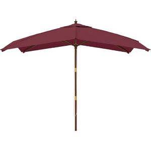 vidaXL Garden Parasol Bordeaux Red UV-Protection Durable Hardwood 300x300x273 cm - Garden Parasol vidaXL Garden Parasol Bordeaux Red UV-Protection Durable Hardwood 300x300x273 cm - Garden Parasol