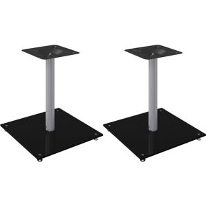 vidaXL Lautsprecherständer - Schwarz und Silber - 40x40x46 cm vidaXL Lautsprecherständer - Schwarz und Silber - 40x40x46 cm