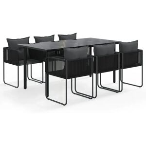 Maisonchic Modell 236746 - Schwarzes Gartentisch- und Stuhlsatz Maisonchic Modell 236746 - Schwarzes Gartentisch- und Stuhlsatz
