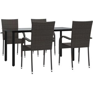 Set de Comedor de Jardín Maisonchic - Ratán Resistente a la Intemperie - 5 Piezas Set de Comedor de Jardín Maisonchic - Ratán Resistente a la Intemperie - 5 Piezas