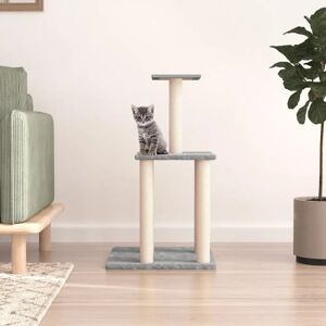 vidaXL Cat tree with sisal scratching posts 85,5 cm - light grey vidaXL Cat tree with sisal scratching posts 85,5 cm - light grey