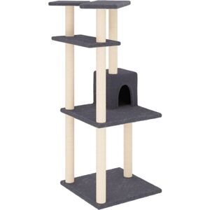 vidaXL Cat tree with sisal scratching posts 123 cm - dark grey vidaXL Cat tree with sisal scratching posts 123 cm - dark grey