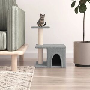 vidaXL Cat tree with sisal scratching posts 48 cm - light grey vidaXL Cat tree with sisal scratching posts 48 cm - light grey