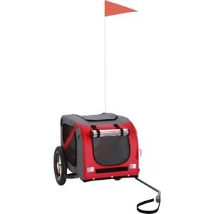 vidaXL Dog Bike Trailer - Bike Trailer for Dogs, Red, 124 x 53 x 53 cm vidaXL Dog Bike Trailer - Bike Trailer for Dogs, Red, 124 x 53 x 53 cm
