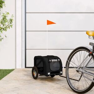 vidaXL Bicycle Trailer Dogs Black Oxford Fabric and Iron - Bicycle Trailer vidaXL Bicycle Trailer Dogs Black Oxford Fabric and Iron - Bicycle Trailer