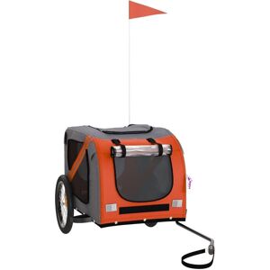 vidaXL Bicycle Trailer Dogs Orange Black Oxford - Bicycle Trailer vidaXL Bicycle Trailer Dogs Orange Black Oxford - Bicycle Trailer