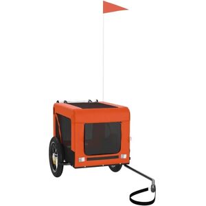 vidaXL Bicycle Trailer Dogs Orange and Black Oxford Fabric & Iron - Bicycle Trailer vidaXL Bicycle Trailer Dogs Orange and Black Oxford Fabric & Iron - Bicycle Trailer