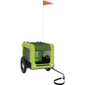 vidaXL Model 400299 - Green and Black Bicycle Trailer for Dogs vidaXL Model 400299 - Green and Black Bicycle Trailer for Dogs