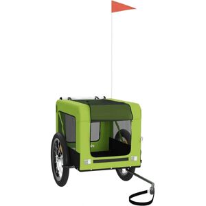 vidaXL Bicycle Trailer Dogs Green and Black Oxford Fabric & Iron - Bicycle Trailer vidaXL Bicycle Trailer Dogs Green and Black Oxford Fabric & Iron - Bicycle Trailer