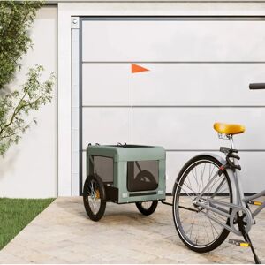 vidaXL Bicycle Trailer Dogs Gray Black Oxford Fabric Iron 68.5x135x73.5cm vidaXL Bicycle Trailer Dogs Gray Black Oxford Fabric Iron 68.5x135x73.5cm