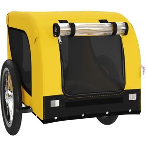 vidaXL Bicycle Trailer Dogs Yellow - Pet Bike Trailer Oxford Fabric & Iron vidaXL Bicycle Trailer Dogs Yellow - Pet Bike Trailer Oxford Fabric & Iron