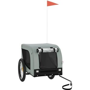Remorque de vélo pour chiens vidaXL Gris et Noir Tissu Oxford et Fer - Remorque de vélo Remorque de vélo pour chiens vidaXL Gris et Noir Tissu Oxford et Fer - Remorque de vélo