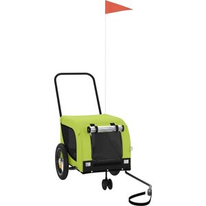 vidaXL 852739 Green and Black Bicycle Dog Trailer - Bicycle Trailer vidaXL 852739 Green and Black Bicycle Dog Trailer - Bicycle Trailer