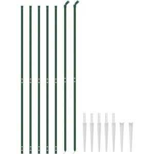 vidaXL Green 1.4x10m Chain Link Fence with Spike - Fencing vidaXL Green 1.4x10m Chain Link Fence with Spike - Fencing