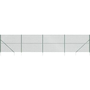 vidaXL Green 1.4x10m Chain Link Fence with Spike - Fencing vidaXL Green 1.4x10m Chain Link Fence with Spike - Fencing