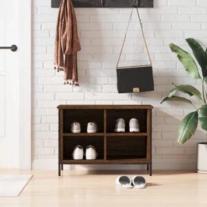 vidaXL Brown Oak 69x35x50 cm Shoe Cabinet - Storage Shelf vidaXL Brown Oak 69x35x50 cm Shoe Cabinet - Storage Shelf