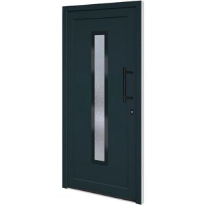 vidaXL Voordeur Anthraciet 98x200 cm PVC - Voordeur vidaXL Voordeur Anthraciet 98x200 cm PVC - Voordeur