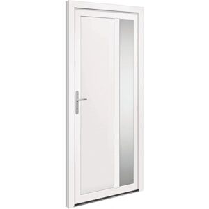 vidaXL Voordeur Wit 98x208 cm PVC - Voordeur vidaXL Voordeur Wit 98x208 cm PVC - Voordeur