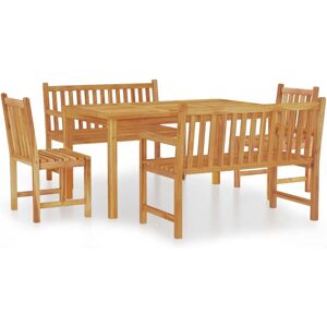 vidaXL Gartentisch- und Sitzgruppe - Teak Holz vidaXL Gartentisch- und Sitzgruppe - Teak Holz