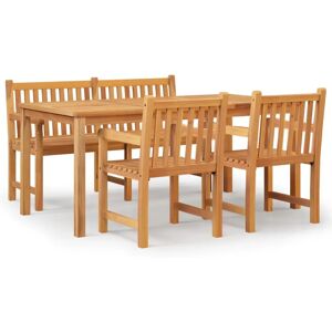 VidaXL Gartengarnitur - Elegantes Teak-Set 4-tlg. VidaXL Gartengarnitur - Elegantes Teak-Set 4-tlg.