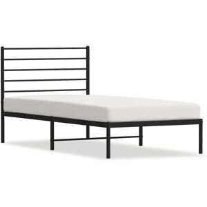 vidaXL Bettgestell - Stahl, Schwarz, 90x200cm - Bettart vidaXL Bettgestell - Stahl, Schwarz, 90x200cm - Bettart