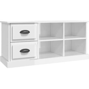 vidaXL White High Gloss TV Cabinet 102x35.5x47.5 cm - TV Stand Media Unit vidaXL White High Gloss TV Cabinet 102x35.5x47.5 cm - TV Stand Media Unit