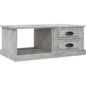 vidaXL Gray Concrete Coffee Table with Storage - Coffee Table vidaXL Gray Concrete Coffee Table with Storage - Coffee Table