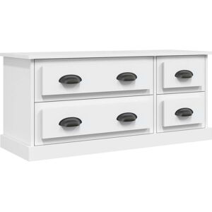 vidaXL White 100x35.5x45 cm Engineered Wood TV Cabinet - TV Storage Furniture vidaXL White 100x35.5x45 cm Engineered Wood TV Cabinet - TV Storage Furniture