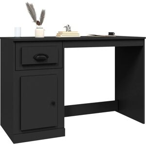 vidaXL 816473 Modern Black Engineered Wood Desk - Desk vidaXL 816473 Modern Black Engineered Wood Desk - Desk
