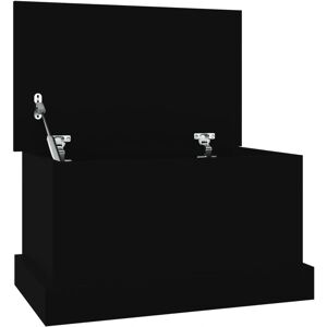 vidaXL Black Storage Box 50x30x28 cm - Storage Box vidaXL Black Storage Box 50x30x28 cm - Storage Box