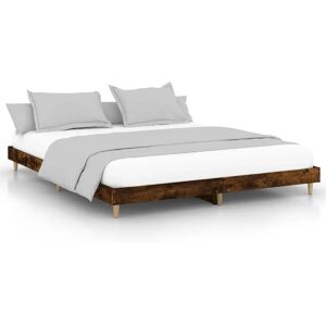vidaXL Bettrahmen Räucher Eiche 200x200 cm - Bettrahmen vidaXL Bettrahmen Räucher Eiche 200x200 cm - Bettrahmen