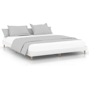 Cadre de lit vidaXL 832037 Blanc - Type de lit - Publicité Cadre de lit vidaXL 832037 Blanc - Type de lit - Publicité