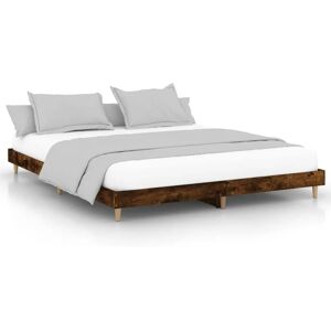vidaXL 832042 Bed Frame van gerookt eiken - Bedtype vidaXL 832042 Bed Frame van gerookt eiken - Bedtype