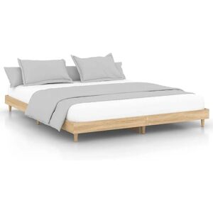 vidaXL Bed Frame Sonoma Eiken 120x200 cm - Bed Frame vidaXL Bed Frame Sonoma Eiken 120x200 cm - Bed Frame
