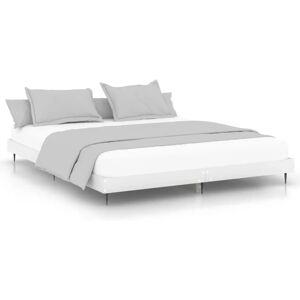 vidaXL Weiße Bettgestell 120x200cm - Robuster Sperrholzplattform vidaXL Weiße Bettgestell 120x200cm - Robuster Sperrholzplattform