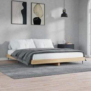 vidaXL Sonoma Oak 120x200 cm Bed Frame - Industrial Bedstead vidaXL Sonoma Oak 120x200 cm Bed Frame - Industrial Bedstead