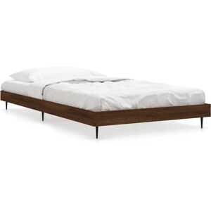 vidaXL Bettgestell mit Eiche dunkelbraun - Für 100x200 cm Matratze vidaXL Bettgestell mit Eiche dunkelbraun - Für 100x200 cm Matratze