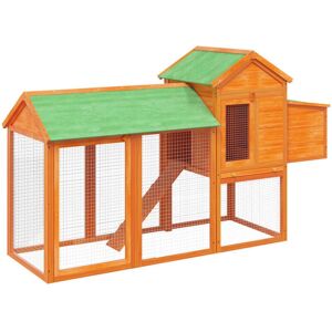 vidaXL Chicken Coop Brown 193x65x117 cm - Chicken Coop vidaXL Chicken Coop Brown 193x65x117 cm - Chicken Coop