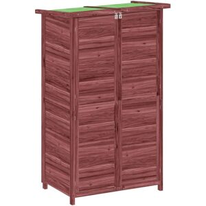 vidaXL Garden Tool Shed Mocha 83x57x140 cm Solid Wood Pine - Garden Tool Shed vidaXL Garden Tool Shed Mocha 83x57x140 cm Solid Wood Pine - Garden Tool Shed
