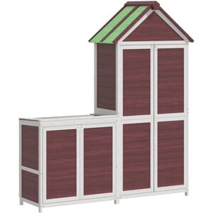 vidaXL 2 Piece Garden Tool Shed Set - Rustic Storage Solution vidaXL 2 Piece Garden Tool Shed Set - Rustic Storage Solution