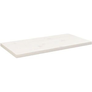 vidaXL - Pine Wood Table Top 80x40cm - Rectangular - White - Table Top vidaXL - Pine Wood Table Top 80x40cm - Rectangular - White - Table Top
