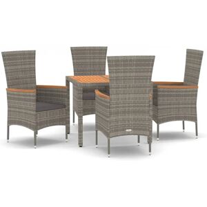 VidaXL Gartengarnitur - Modernes Ess- und Lounge-Set - Grau VidaXL Gartengarnitur - Modernes Ess- und Lounge-Set - Grau