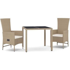 VidaXL Outdoormöbel-Set - Beige - Gartentisch & Stühle VidaXL Outdoormöbel-Set - Beige - Gartentisch & Stühle