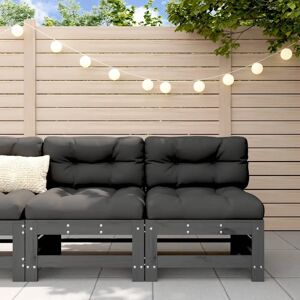 vidaXL Middle Sofas Patio Wooden Sectional Sofa with Cushions vidaXL Middle Sofas Patio Wooden Sectional Sofa with Cushions