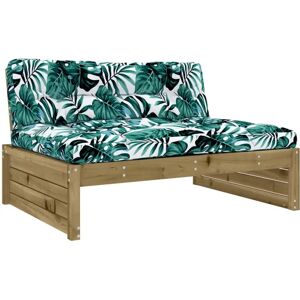 vidaXL Midtsofa i massivtre 120x80 cm - Utebenk vidaXL Midtsofa i massivtre 120x80 cm - Utebenk