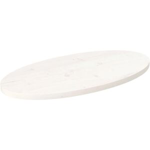 vidaXL Oval White Tabletop 70x35x2.5 cm Solid Wood Pine vidaXL Oval White Tabletop 70x35x2.5 cm Solid Wood Pine