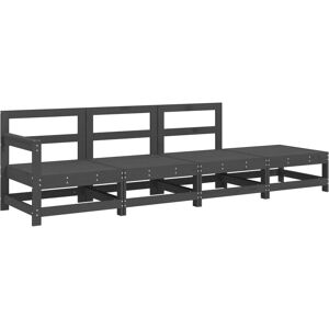 vidaXL 825536 Gartenbank Grau Kiefernholz - Gartentisch vidaXL 825536 Gartenbank Grau Kiefernholz - Gartentisch