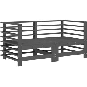 vidaXL Garden Corner Sofa Grey Solid Wood Pine - Garden Corner Sofa vidaXL Garden Corner Sofa Grey Solid Wood Pine - Garden Corner Sofa